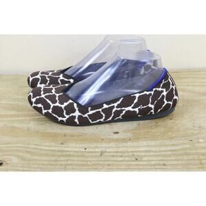 Rothy's Flats Womens 8 Chestnut Giraffe The Flat Round Toe Ballet Flat Like New